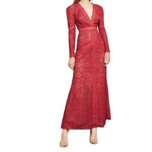 NWT BCBG Maxazria Red Mosaic Lace Dress